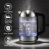 image:imageOVENTE 17L Glass Electric Kettle Water Boiler Silver KG612SSilver