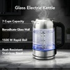 image:imageOVENTE 17L Glass Electric Kettle Water Boiler Silver KG612SSilver