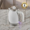 image:imageOVENTE 17L Stainless Steel Electric Kettle 1500W Power Silver KS777SWhite