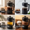 image:imageOVENTE 20oz French Press Coffee Maker with 4Level Filtration Black FPW20B34 Ounce