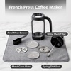 image:imageOVENTE 34oz French Press Coffee Maker with 4Level Filtration Black FPB34B12 Ounce
