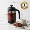 image:imageOVENTE 34oz French Press Coffee Maker with 4Level Filtration Black FPB34B20 Ounce