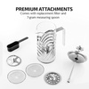 image:imageOVENTE French Press Coffee Maker 12oz with 4 Filters System Silver FSD12P12 Ounce