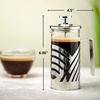 image:imageOVENTE French Press Coffee Maker 12oz with 4 Filters System Silver FSD12P12 Ounce