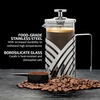 image:imageOVENTE French Press Coffee Maker 12oz with 4 Filters System Silver FSD12P12 Ounce