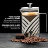 image:imageOVENTE French Press Coffee Maker 12oz with 4 Filters System Silver FSD12P27 Ounce