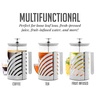 image:imageOVENTE French Press Coffee Maker 12oz with 4 Filters System Silver FSD12P27 Ounce