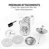 image:imageOVENTE French Press Coffee Maker 12oz with 4 Filters System Silver FSD12P34 Ounce