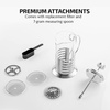 image:imageOVENTE French Press Coffee Maker 20oz with 4 Filters System Silver FSH20S12 Ounce