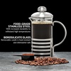 image:imageOVENTE French Press Coffee Maker 20oz with 4 Filters System Silver FSH20S20 Ounce