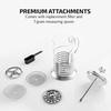 image:imageOVENTE French Press Coffee Maker 20oz with 4 Filters System Silver FSH20S20 Ounce