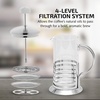 image:imageOVENTE French Press Coffee Maker 20oz with 4 Filters System Silver FSH20S34 Ounce