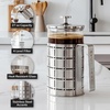 image:imageOVENTE French Press Coffee Maker 34oz with 4 Filters System Silver FSS34P27 Ounce