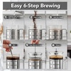 image:imageOVENTE French Press Coffee Maker 34oz with 4 Filters System Silver FSS34P27 Ounce