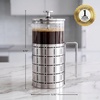 image:imageOVENTE French Press Coffee Maker 34oz with 4 Filters System Silver FSS34P34 Ounce