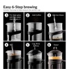 image:imageOVENTE French Press Coffee Maker 34oz with 4Level Filtration Black FPT34BBlack