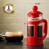 image:imageOVENTE French Press Coffee Maker 34oz with 4Level Filtration Black FPT34BRed