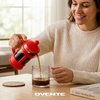 image:imageOVENTE French Press Coffee Maker 34oz with 4Level Filtration Black FPT34BRed