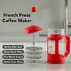 image:imageOVENTE French Press Coffee Maker 34oz with 4Level Filtration Black FPT34BRed