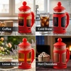 image:imageOVENTE French Press Coffee Maker 34oz with 4Level Filtration Black FPT34BRed