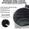image:imageOVENTE Milk Frother Steamer and Warmer with Auto Shutoff White FR1208WBlack  Silver
