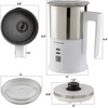 image:imageOVENTE Milk Frother Steamer and Warmer with Auto Shutoff White FR1208WWhite
