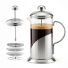 image:imageOVENTE 12oz French Press Coffee Maker with 4 Filters System Silver FSL12S20 Ounce