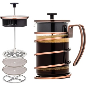 image:imageOVENTE French Press Coffee Maker 27oz with 4 Filters System Copper FSW27C27 Ounce