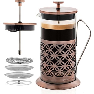 image:imageOVENTE French Press Coffee Maker 27oz with 4 Filters System Copper FSW27C34 Oz