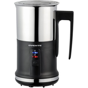 image:imageOVENTE Milk Frother Steamer and Warmer with Auto Shutoff White FR1208WBlack  Silver