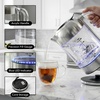 image:imageOVENTE 17L Double Wall Glass Electric Kettle Water Boiler Silver KG912SBrushed Silver