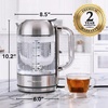 image:imageOVENTE 17L Double Wall Glass Electric Kettle Water Boiler Silver KG912SBrushed Silver