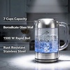 image:imageOVENTE 17L Double Wall Glass Electric Kettle Water Boiler Silver KG912SBrushed Silver