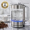 image:imageOVENTE 17L Double Wall Glass Electric Kettle Water Boiler Silver KG912SSilver