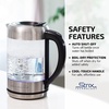 image:imageOVENTE 17L Double Wall Glass Electric Kettle Water Boiler Silver KG912SSilver Black