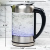 image:imageOVENTE 17L Double Wall Glass Electric Kettle Water Boiler Silver KG912SSilver Black