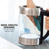 image:imageOVENTE 17L Double Wall Glass Electric Kettle Water Boiler Silver KG912SSilver Black