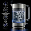 image:imageOVENTE 17L Double Wall Glass Electric Kettle Water Boiler Silver KG912SSilver Stainless