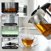 image:imageOVENTE 17L Glass Electric Kettle with Tea Infuser Silver KD68SBrushed Silver