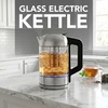 image:imageOVENTE 17L Glass Electric Kettle with Tea Infuser Silver KD68SBrushed Silver