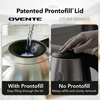 image:imageOVENTE 17L Glass Electric Kettle with Tea Infuser Silver KD68SBrushed Silver