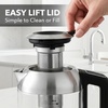 image:imageOVENTE 17L Glass Electric Kettle with Tea Infuser Silver KD68SBrushed Silver