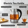 image:imageOVENTE 17L Glass Electric Kettle with Tea Infuser Silver KD68SBrushed Stainless