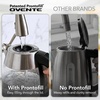 image:imageOVENTE 17L Glass Electric Kettle with Tea Infuser Silver KD68SBrushed Stainless