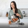 image:imageOVENTE 17L Glass Electric Kettle with Tea Infuser Silver KD68SBrushed Stainless