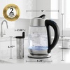 image:imageOVENTE 17L Glass Electric Kettle with Tea Infuser Silver KD68SSilver