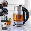 image:imageOVENTE 17L Glass Electric Kettle with Tea Infuser Silver KD68SSilver