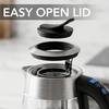 image:imageOVENTE 17L Glass Electric Kettle with Tea Infuser Silver KD68SSilver