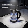image:imageOVENTE 17L Glass Electric Kettle with Tea Infuser Silver KD68SSilver Black