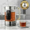 image:imageOVENTE 17L Glass Electric Kettle with Tea Infuser Silver KD68SSilver Stainless